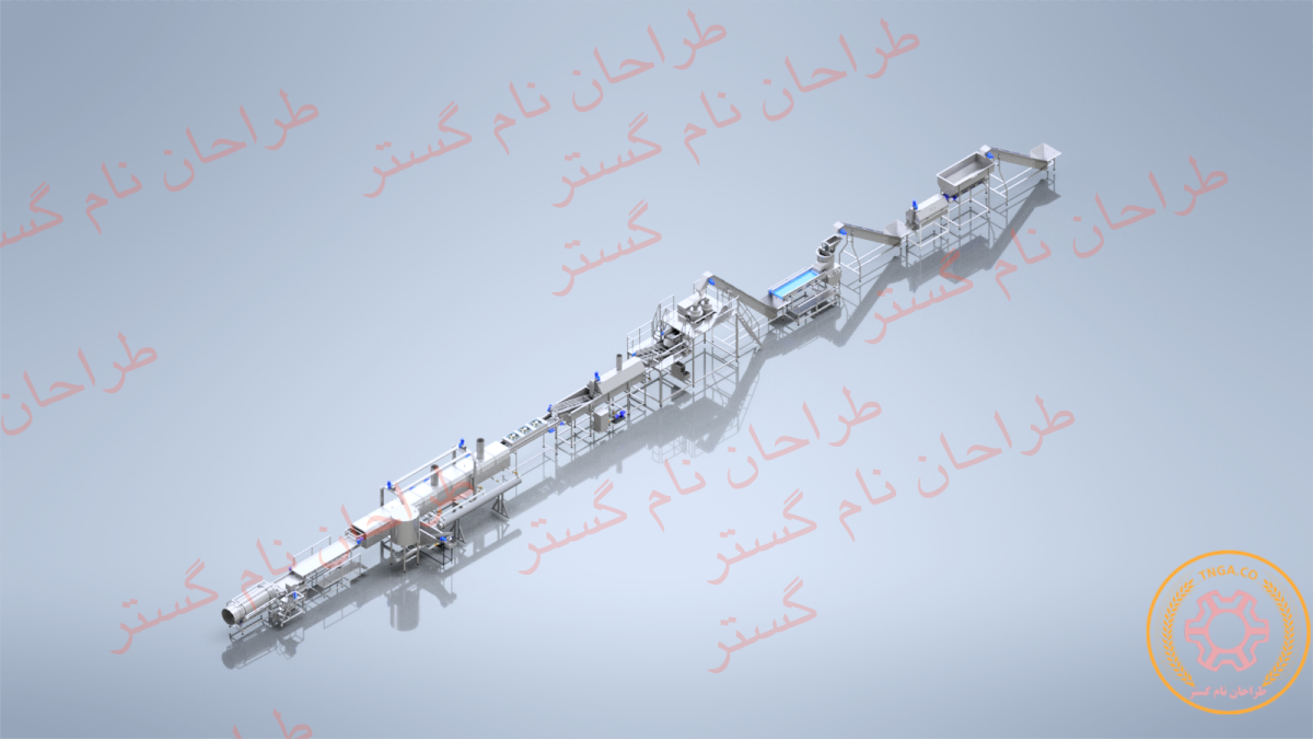 بلانچر یا آنزیم زدای چیپس تولید شده توسط طراحان نام گستر